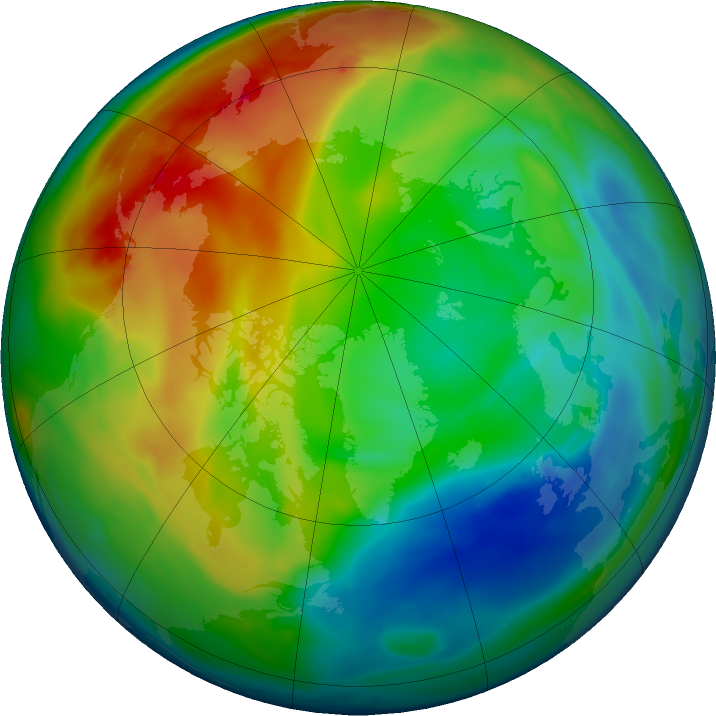 Arctic ozone map for 21 December 2023